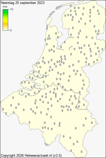 Neerslag 25 september 2023