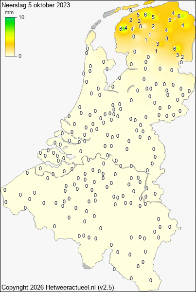 Neerslag 5 oktober 2023