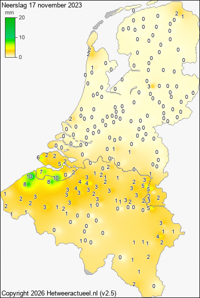 Neerslag 17 november 2023