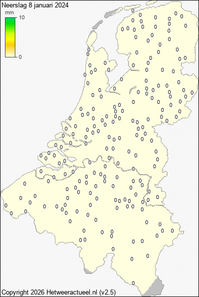 Neerslag 8 januari 2024