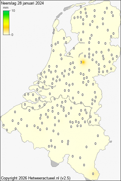 Neerslag 28 januari 2024