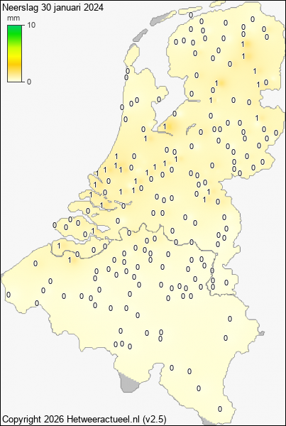Neerslag 30 januari 2024