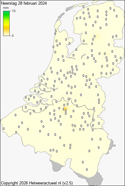 Neerslag 28 februari 2024
