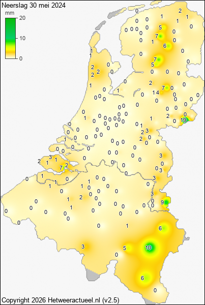 Neerslag 30 mei 2024