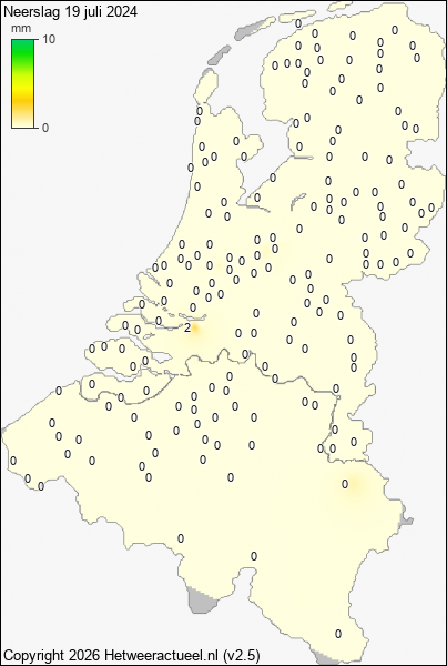 Neerslag 19 juli 2024