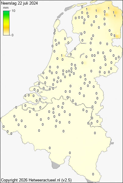 Neerslag 22 juli 2024