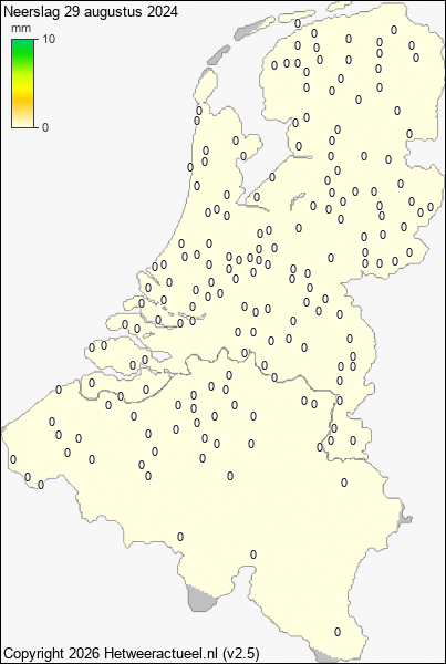Neerslag 29 augustus 2024
