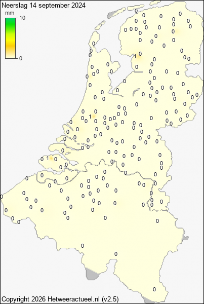 Neerslag 14 september 2024