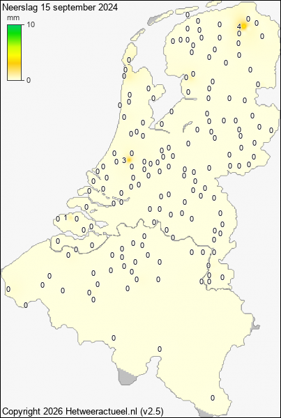 Neerslag 15 september 2024