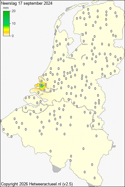Neerslag 17 september 2024