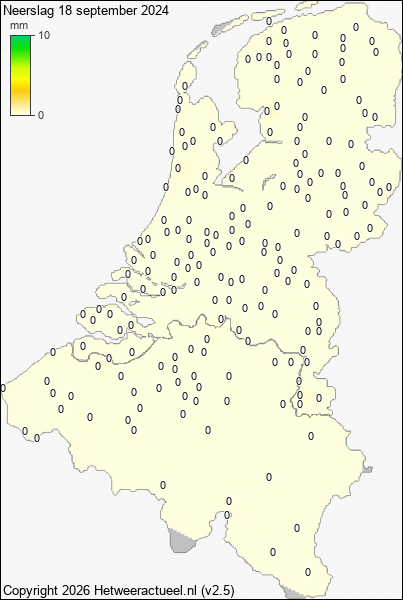 Neerslag 18 september 2024
