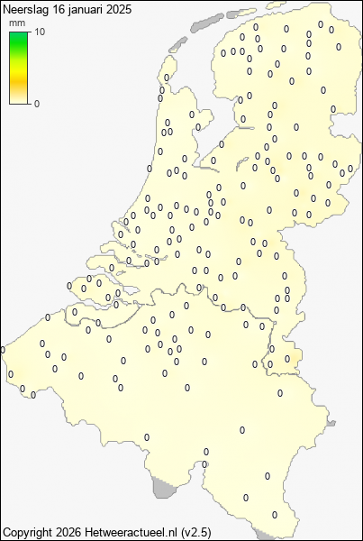 Neerslag 16 januari 2025