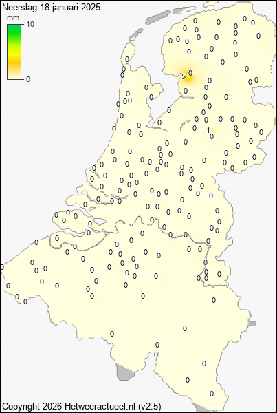 Neerslag 18 januari 2025
