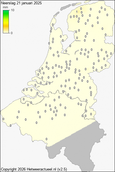 Neerslag 21 januari 2025
