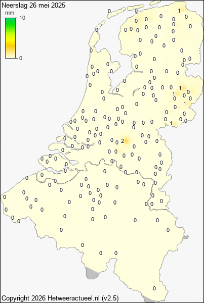 Neerslag 26 mei 2025