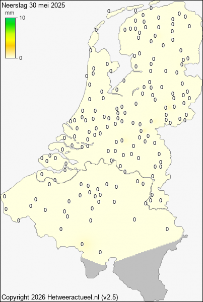 Neerslag 30 mei 2025
