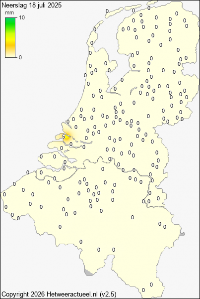 Neerslag 18 juli 2025