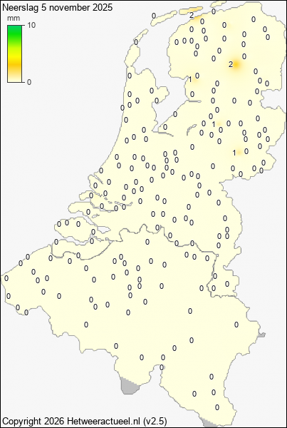 Neerslag 5 november 2025