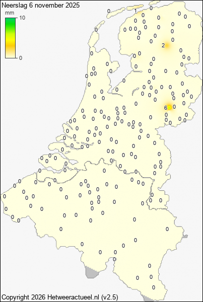 Neerslag 6 november 2025