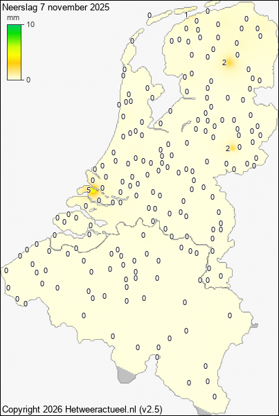 Neerslag 7 november 2025