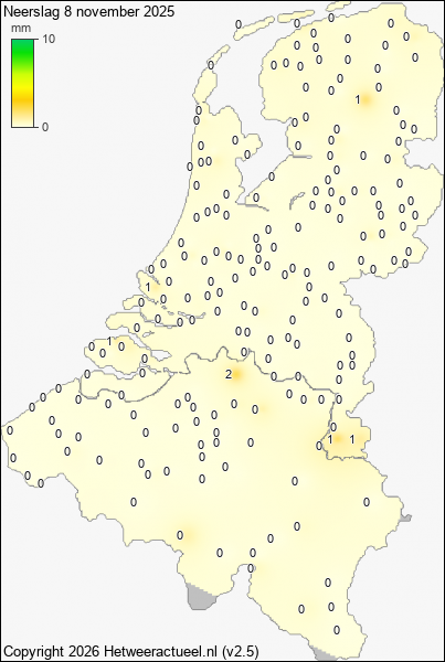 Neerslag 8 november 2025