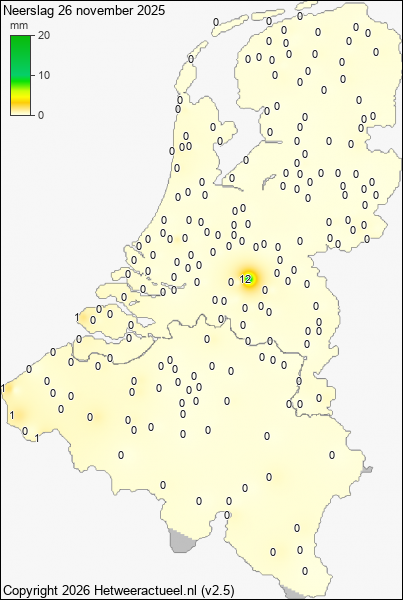Neerslag 26 november 2025