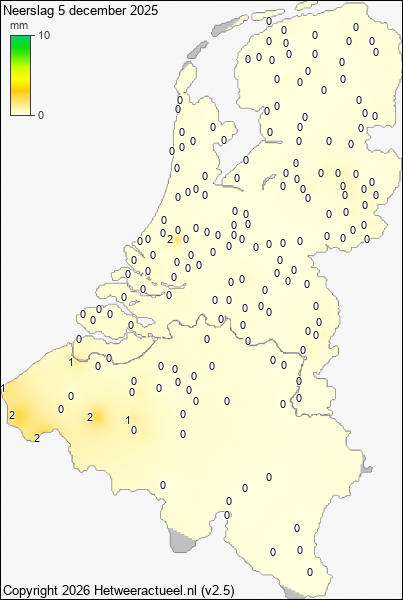 Neerslag 5 december 2025