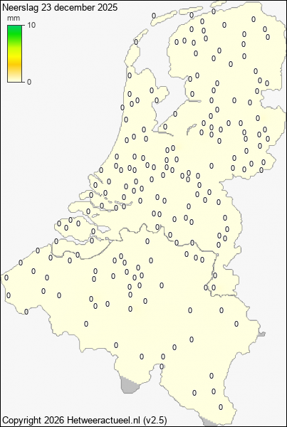 Neerslag 23 december 2025