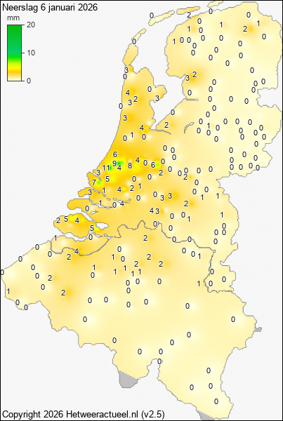 Neerslag 6 januari 2026