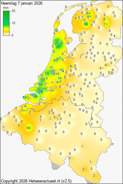 Neerslag 7 januari 2026