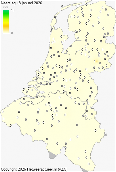 Neerslag 18 januari 2026