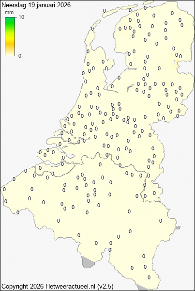 Neerslag 19 januari 2026
