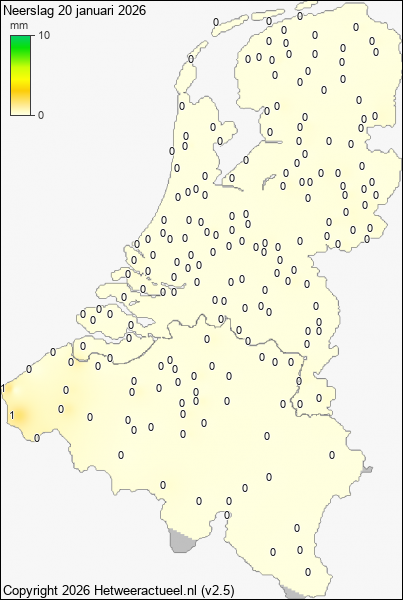 Neerslag 20 januari 2026
