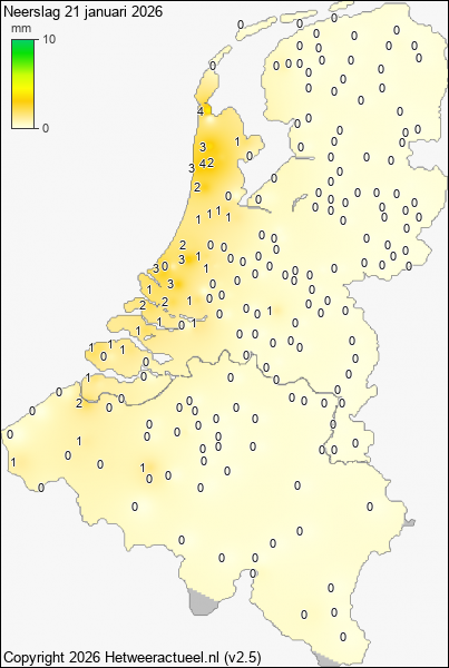 Neerslag 21 januari 2026