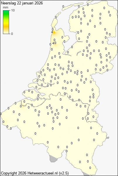 Neerslag 22 januari 2026