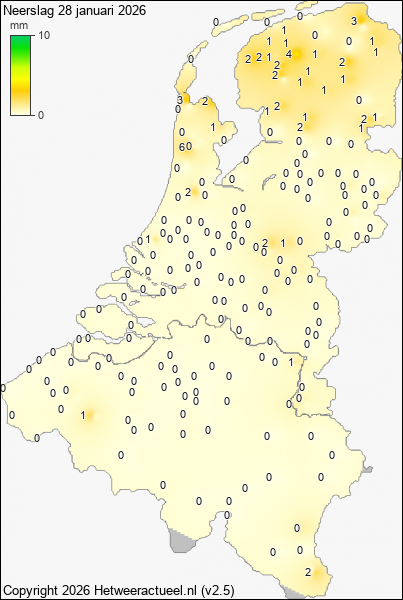 Neerslag 28 januari 2026