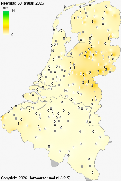 Neerslag 30 januari 2026