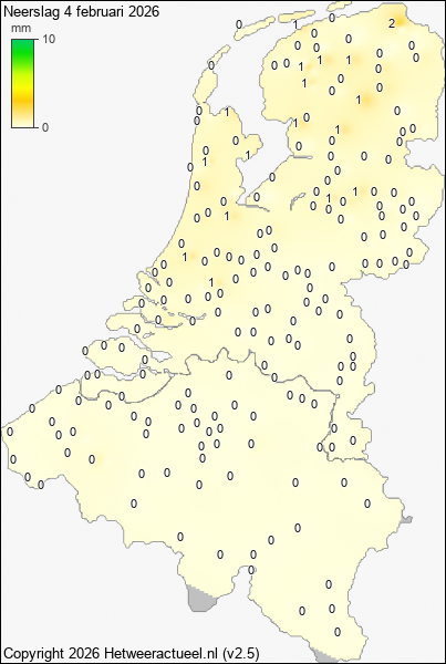 Neerslag 4 februari 2026