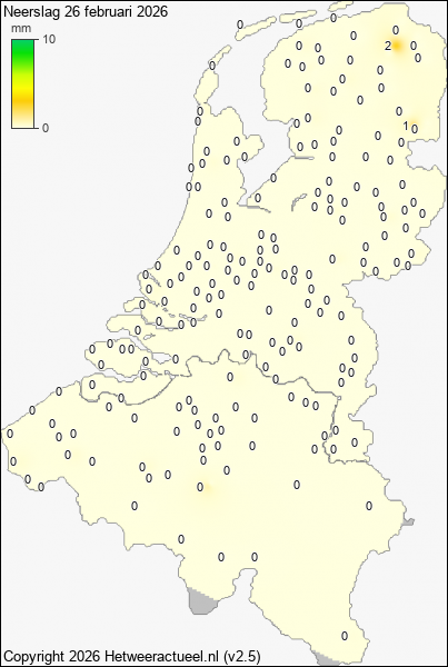 Neerslag 26 februari 2026