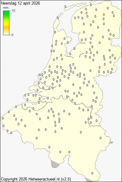 Neerslag 12 april 2026