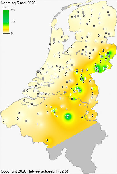 Neerslag 5 mei 2026