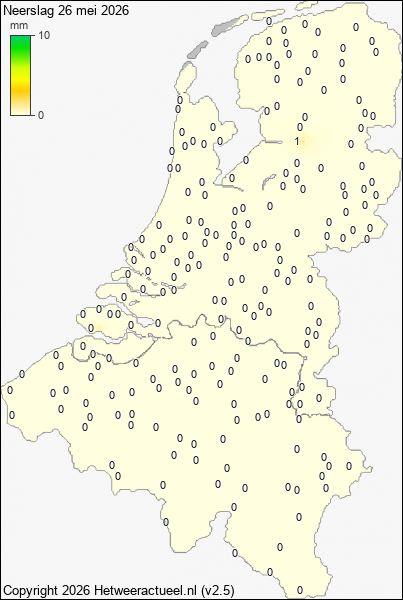 Neerslag 26 mei 2026