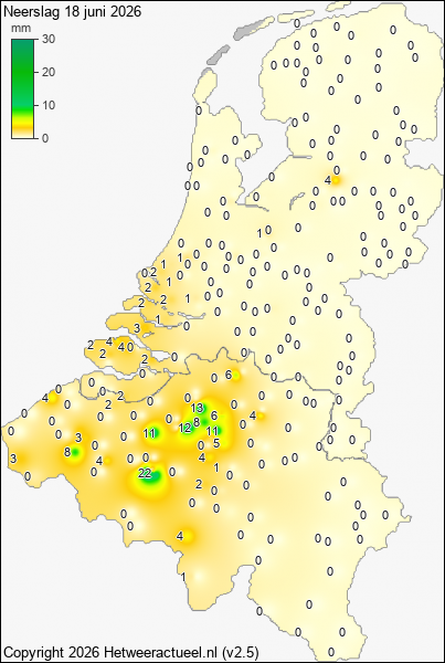 Neerslag 18 juni 2026