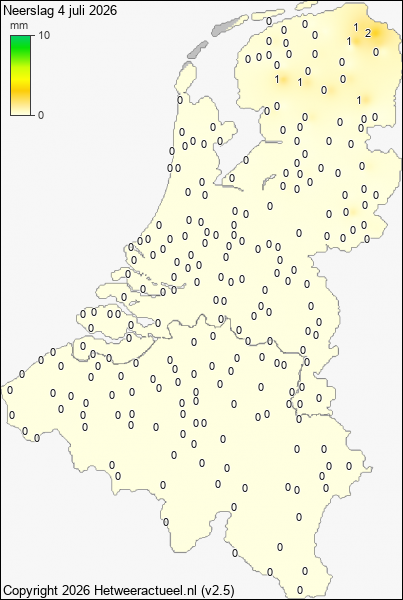 Neerslag 4 juli 2026