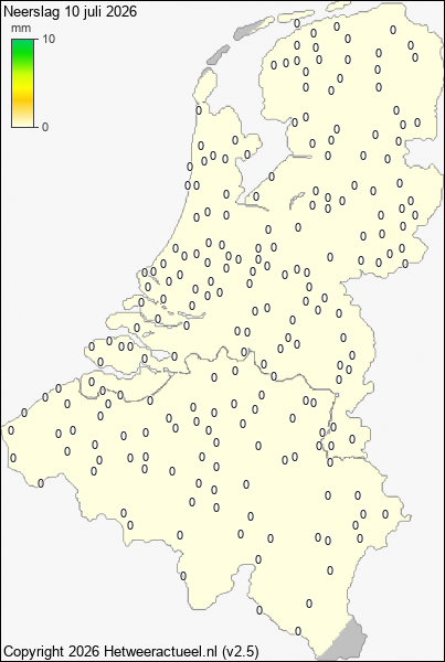 Neerslag 10 juli 2026