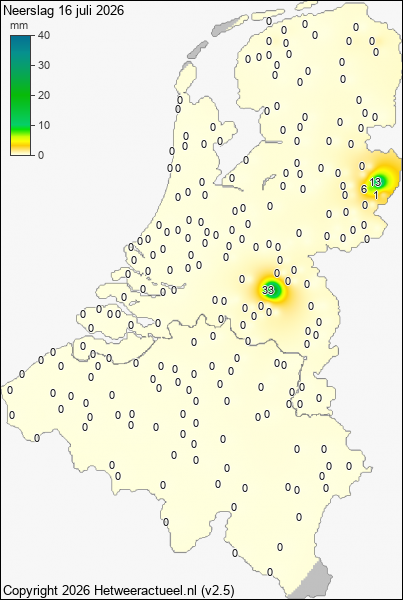 Neerslag 16 juli 2026