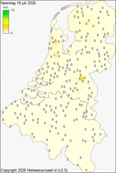 Neerslag 18 juli 2026