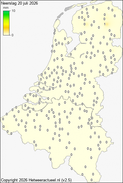 Neerslag 20 juli 2026