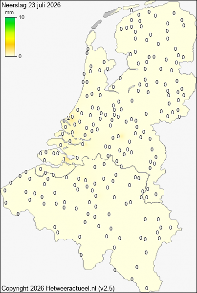 Neerslag 23 juli 2026