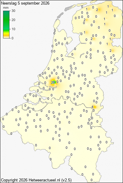 Neerslag 5 september 2026